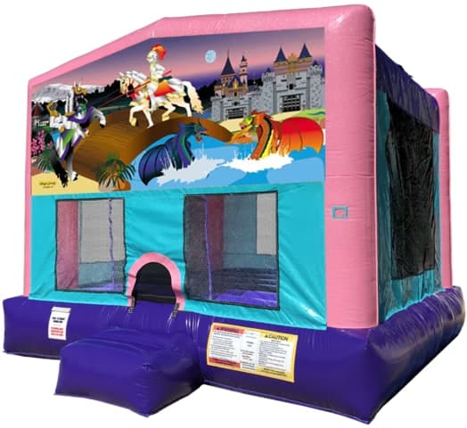 Knights + Dragons Bouncer w/ Hoop - Sparkly Pink Edition