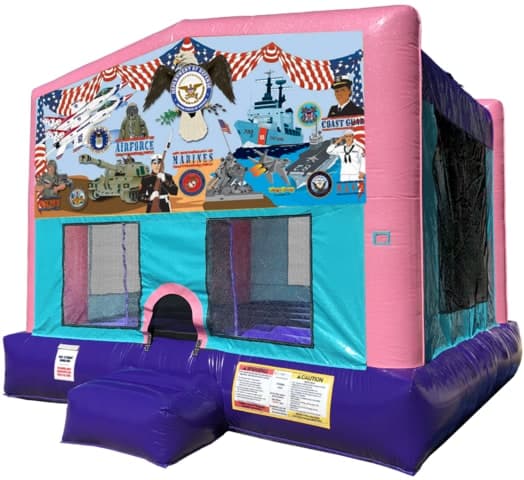 Military Pride Bouncer w/ Hoop - Sparkly Pink Edition