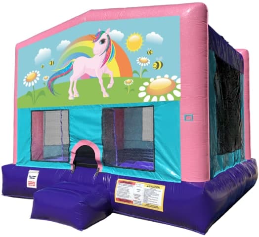 Rainbow Unicorn Bouncer - Sparkly Pink Edition