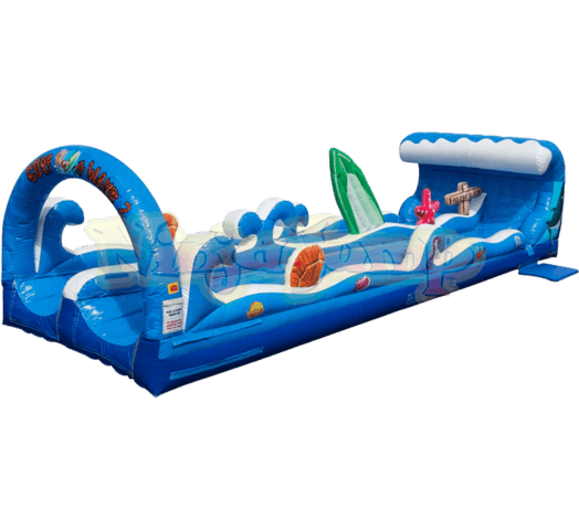 35' Dual Lane Surf The Wave Slip'n Slide w/ Pool