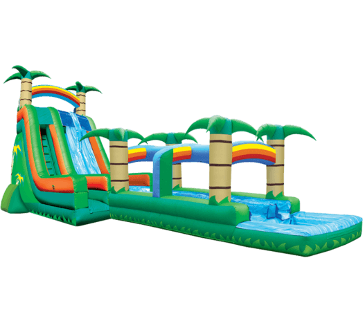 27' Tropical Dual Lane Hyper Water Slide